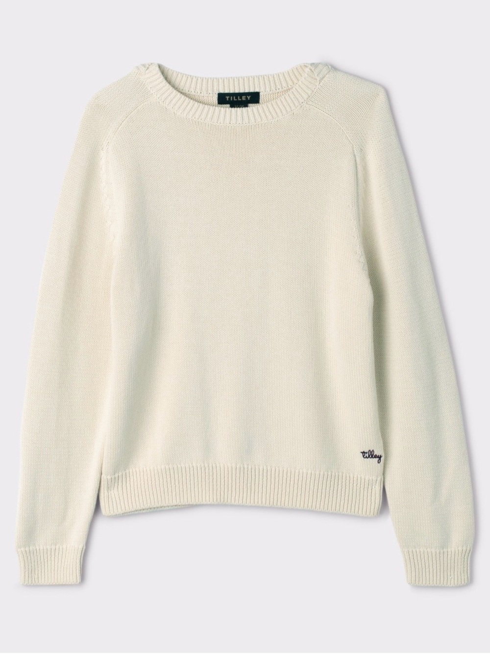 Tilley Cool Marine Cream Cotton Sweater, Size M